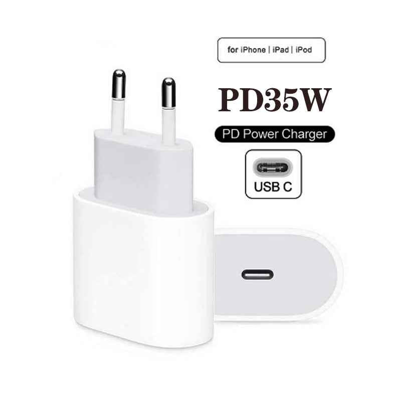 Uniqbuy For PD35W USB-C / Type-C Port Charger with 1m Type-C to Type-C Data Cable, EU Plug