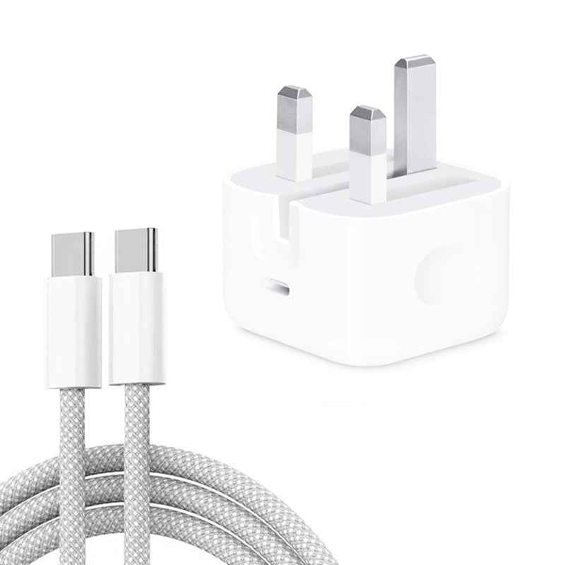 Uniqbuy For PD35W USB-C / Type-C Port Charger with 1m Type-C to Type-C Data Cable, UK Plug