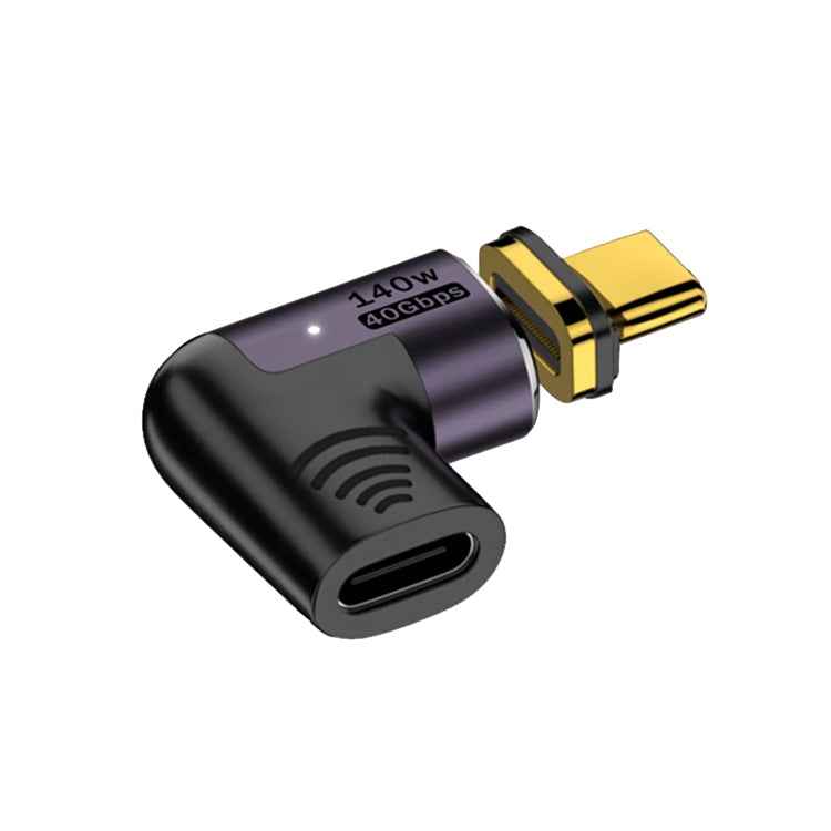 Uniqbuy For 140W 5A USB 4.0 USB-C / Type-C to Type-C 40Gbps Data OTG Magnetic Adapter, Spec:L-shape Elbow