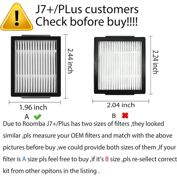 JUNSUNMAY 6pcs Clean Filter Replacement for iRobot Roomba E6 / E7