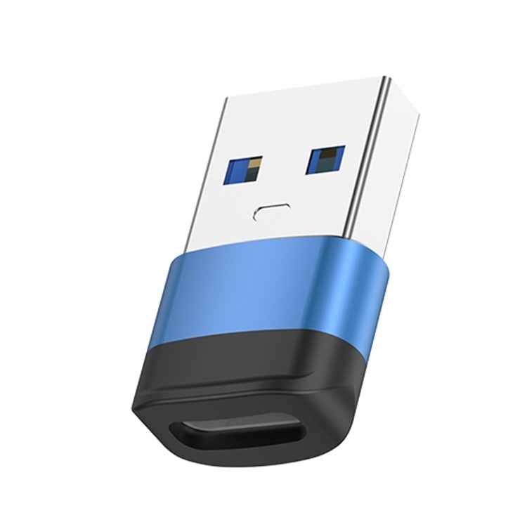 Uniqbuy For USB3.0 Male to USB-C / Type-C Female OTG Adapter 5Gbps Transmission(Blue)