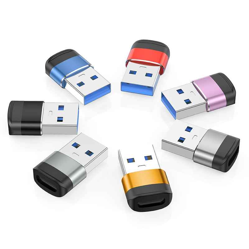 Uniqbuy For USB3.0 Male to USB-C / Type-C Female OTG Adapter 5Gbps Transmission(Blue)