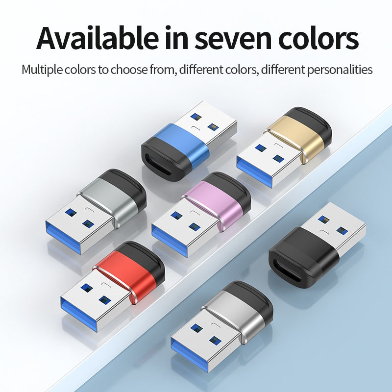USB3.0 Male to USB-C / Type-C Female OTG Adapter 5Gbps Transmission(Blue)