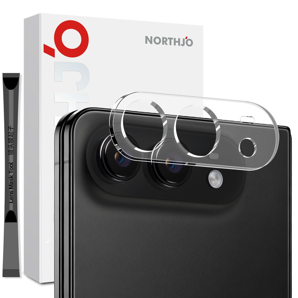Compatible with iPhone Duo NORTHJO Camera Lens Protector 3D HD Tempered Glass Film - Clear