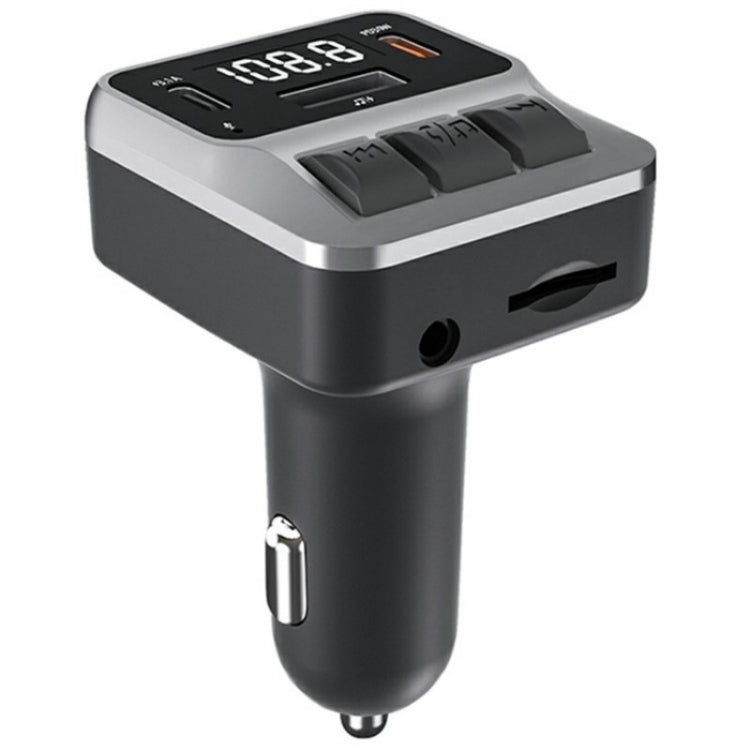 C65 Dual Type-C Port PD 30W Fast Charging Adapter Car Bluetooth FM Transmitter