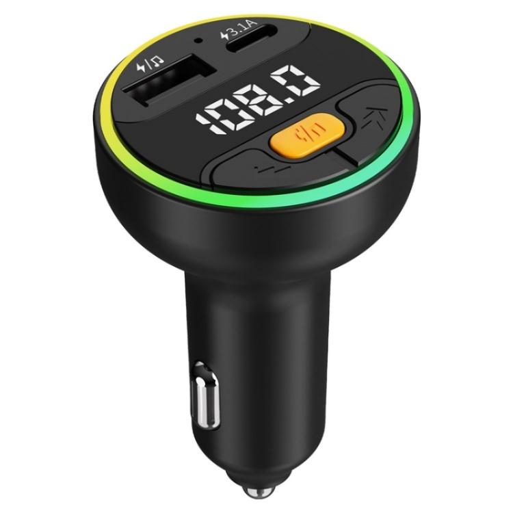 C9 Digital Display FM Transmitter Multifunctional Bluetooth Car MP3 Player USB Type-C Charger