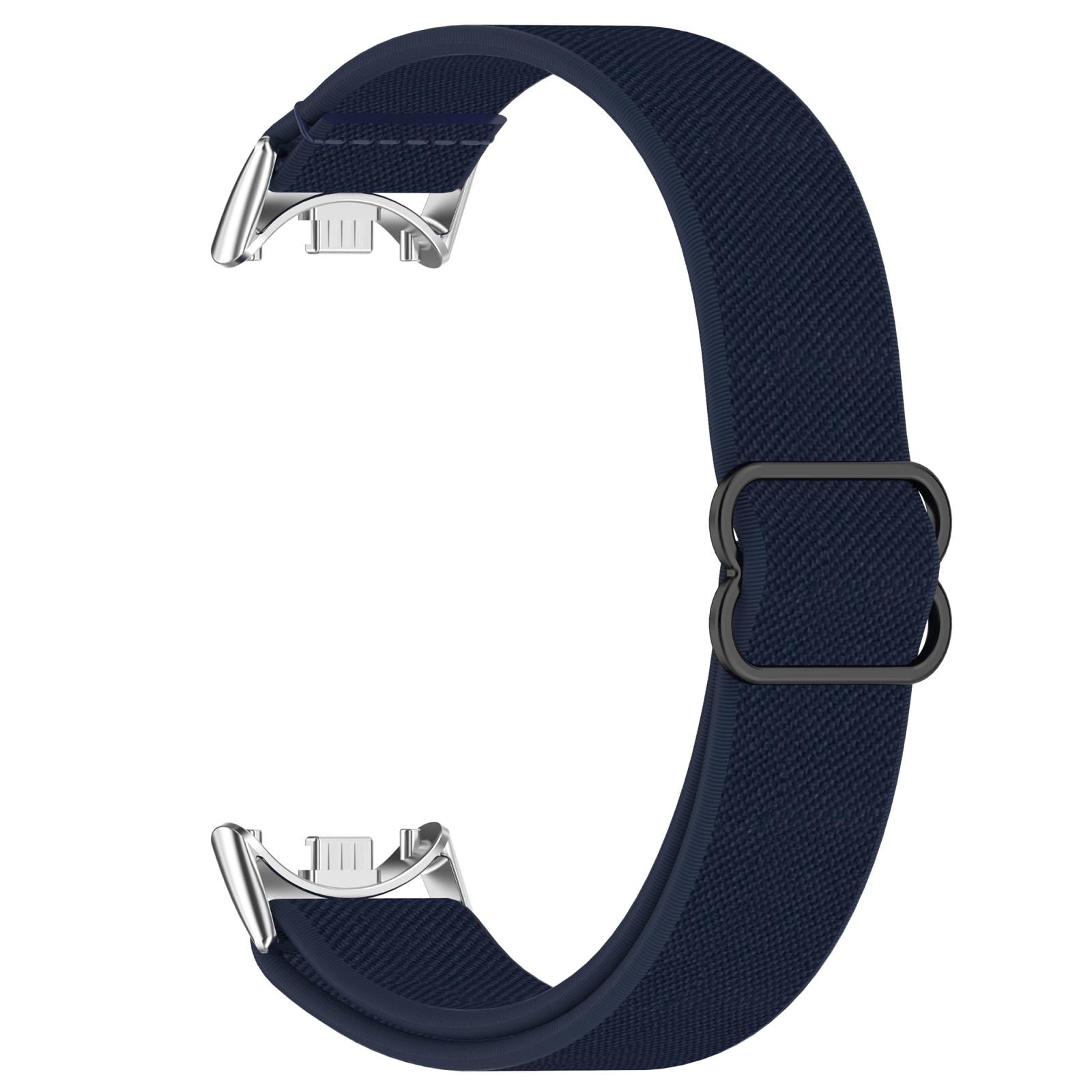 For Xiaomi Smart Band 10 / 9 / 8 Slide Buckle Nylon Elastic Braided Watch Band(Blue)