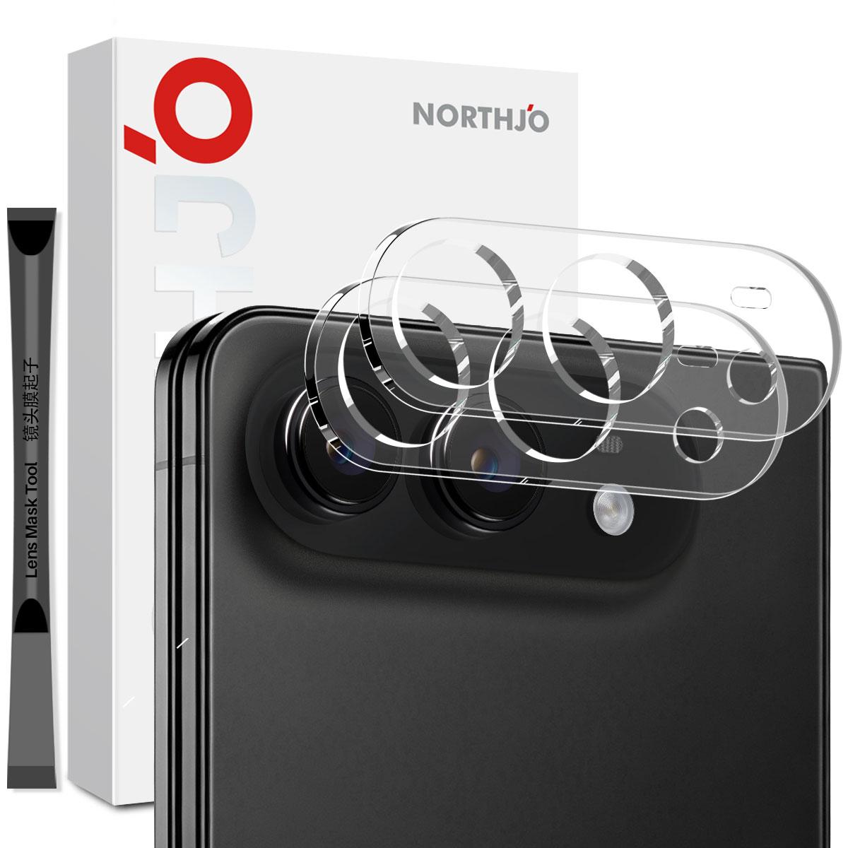 Compatible with iPhone Duo 2pcs NORTHJO Camera Lens Protector 3D HD Tempered Glass Film - Clear