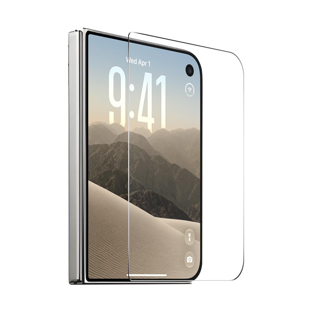 Compatible with iPhone Duo Outer Screen ENKAY Thickened Glue No White Edge 9H Big Arc Edge High Aluminum-silicon Tempered Glass Film
