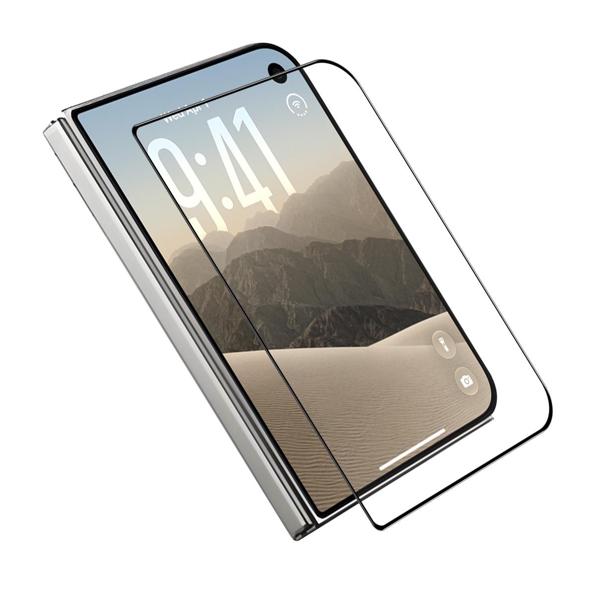 Compatible with iPhone Duo Outer Screen ENKAY Thickened Glue No White Edge High Aluminum-silicon Tempered Glass Film