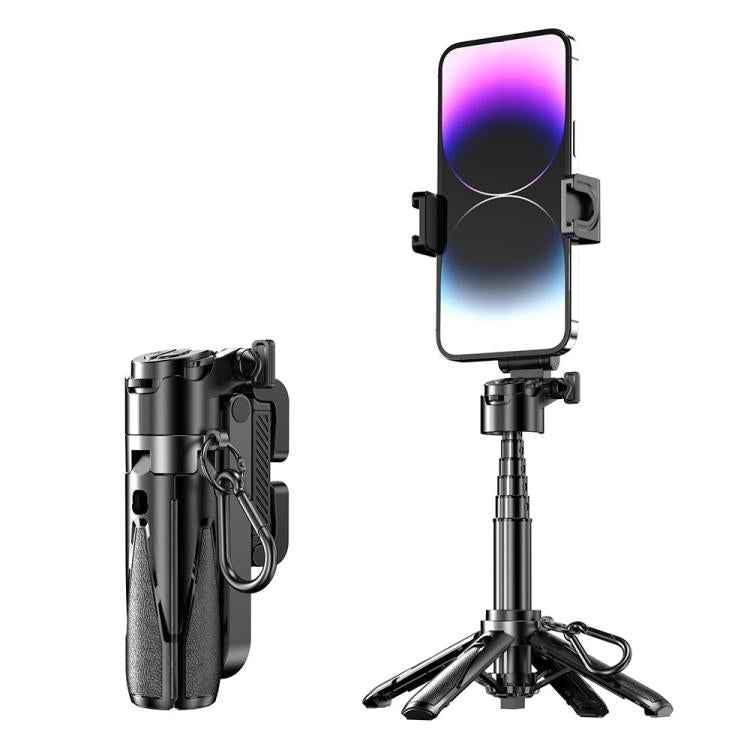 P15T Mini Portable Selfie Stick Photography Bluetooth Phone Stand Tripod(Black)