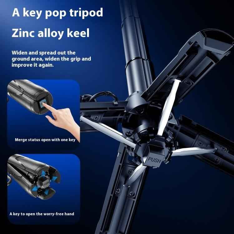 P15T Mini Portable Selfie Stick Photography Bluetooth Phone Stand Tripod(Black)