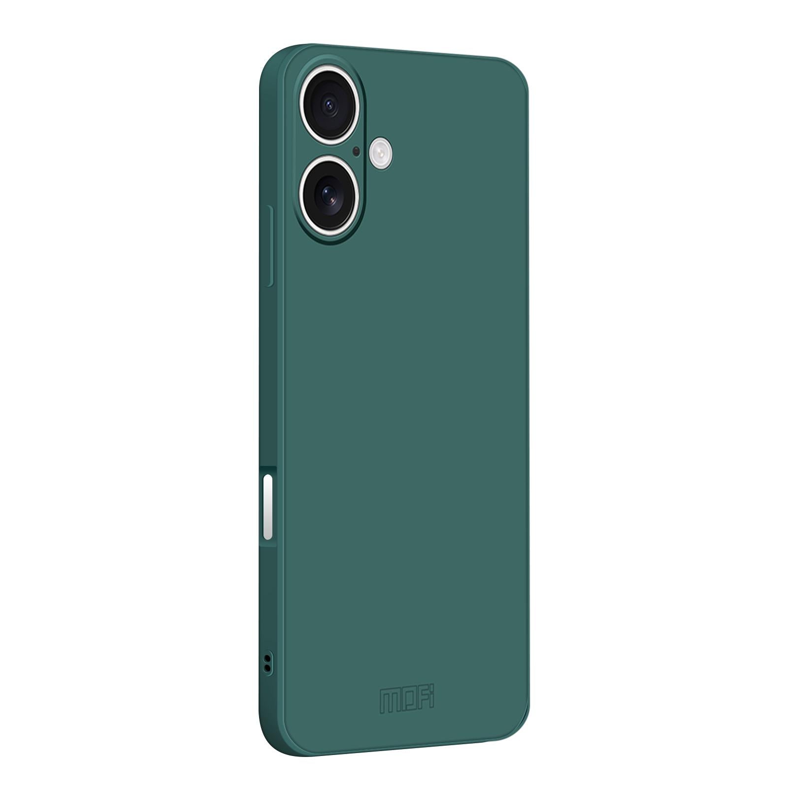 Compatible with iPhone 18 MOFI Caring Soft Shell Liquid Silicone Skin Feel Phone Case - Dark Green
