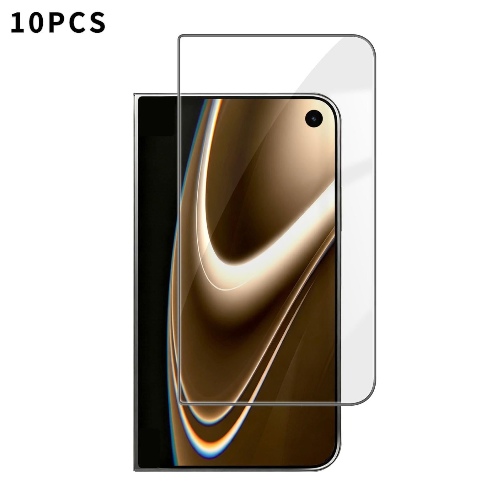 Compatible with iPhone Duo Outer Screen 10pcs Kalebol High-Aluminum Screen-Printed Full-Coverage Anti-Fingerprint Black-Bordered HD Tempered Glass Film