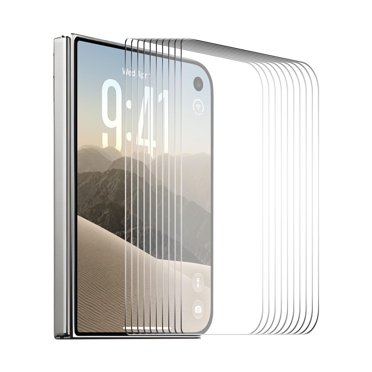 Compatible with iPhone Duo Outer Screen 10 PCS&Pack ENKAY Thickened Glue No White Edge 9H Big Arc Edge High Aluminum-silicon Tempered Glass Film