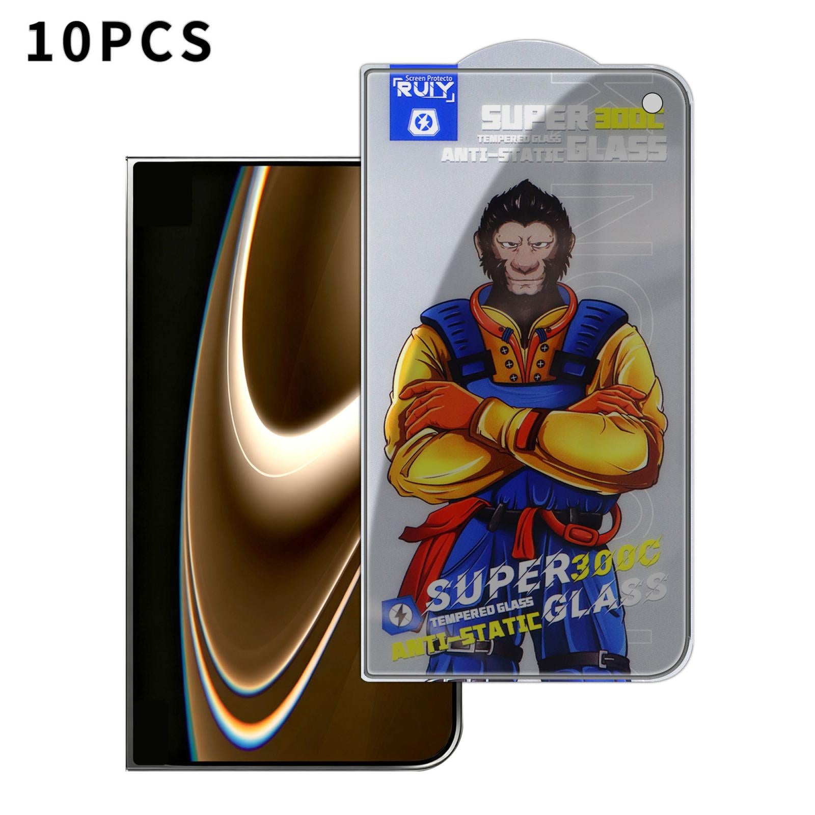 Compatible with iPhone Duo Outer Screen 10pcs Armor 300C Ultra-Curved Anti-Static Anti-Dust Silk-Screened Privacy Tempered Glass Film