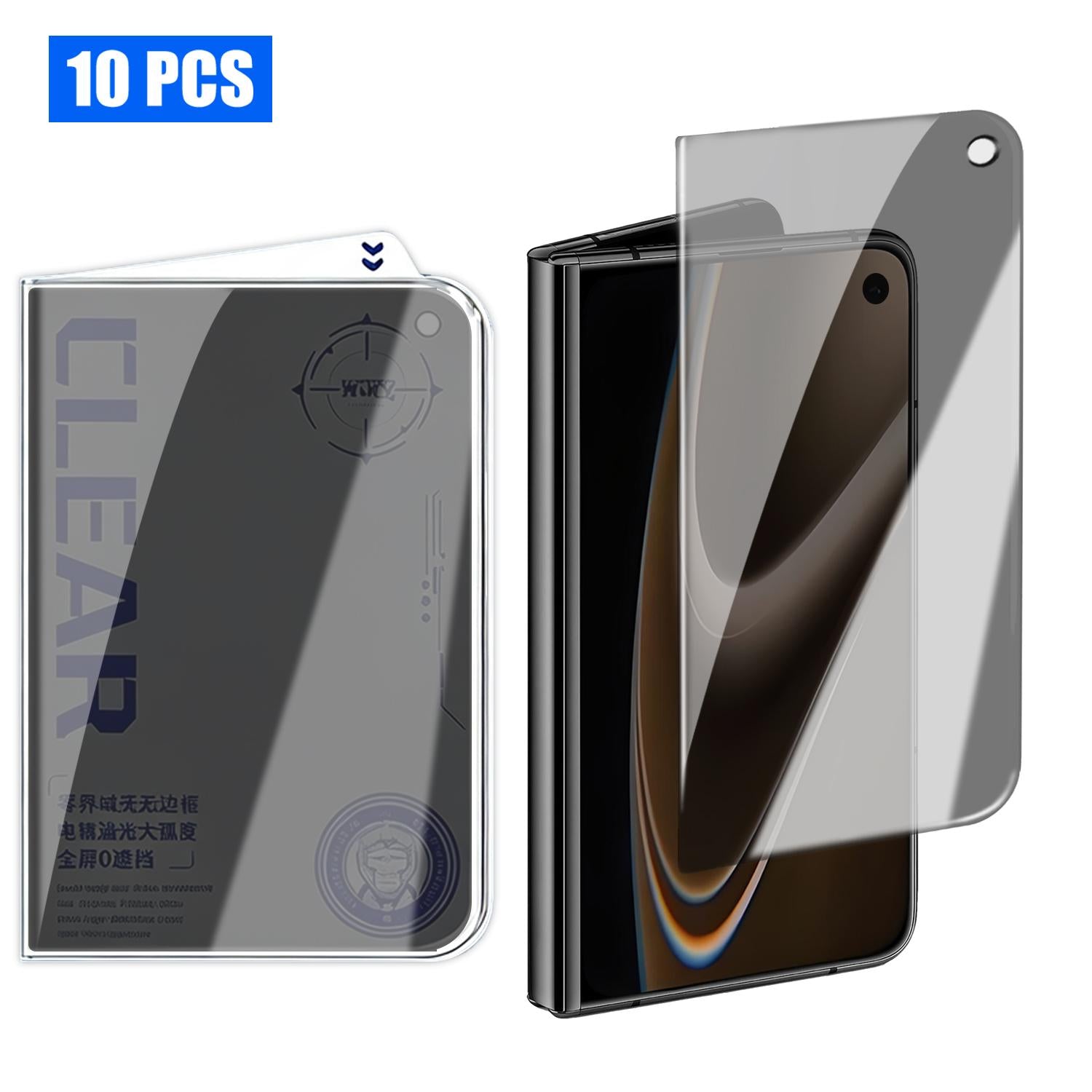 Compatible with iPhone Duo Outer Screen 10pcs 3D Curved Zero Edge Borderless Privacy Tempered Glass Film