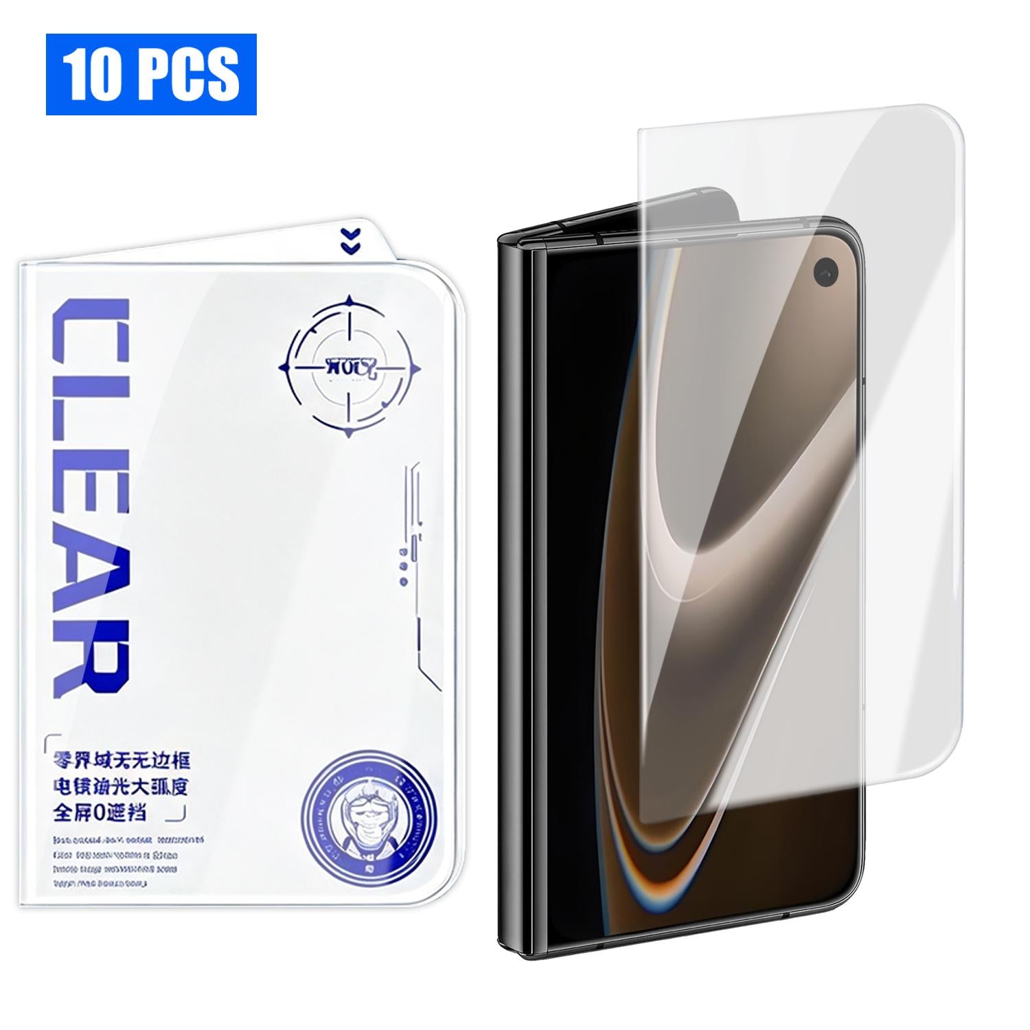Compatible with iPhone Duo Outer Screen 10pcs 3D Curved Edge Zero-Border Borderless HD Tempered Glass Film