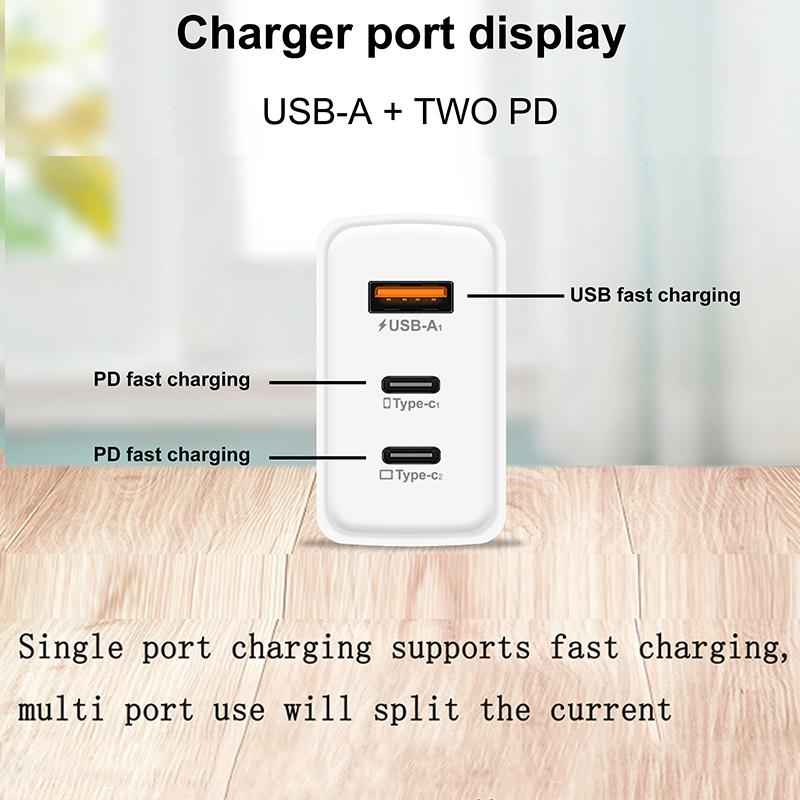 Uniqbuy For 949-2C1A PD25W Type-C x 2, USB 3.0 Multi Compatible Protocol Charger, EU Plug(Black)