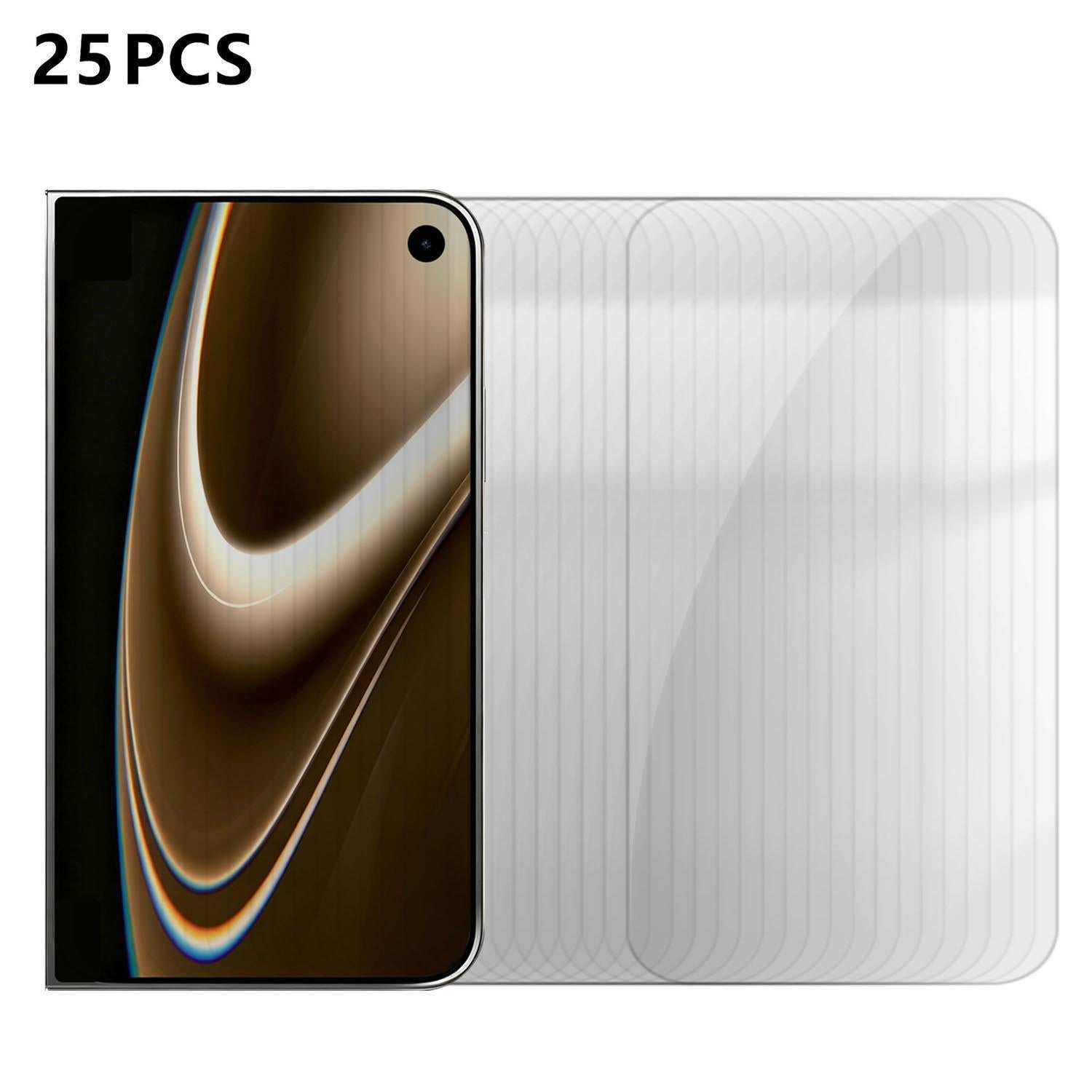 Compatible with iPhone Duo Outer Screen 25pcs High-Aluminum Semi-Screen Anti-Fingerprint HD Tempered Glass Film