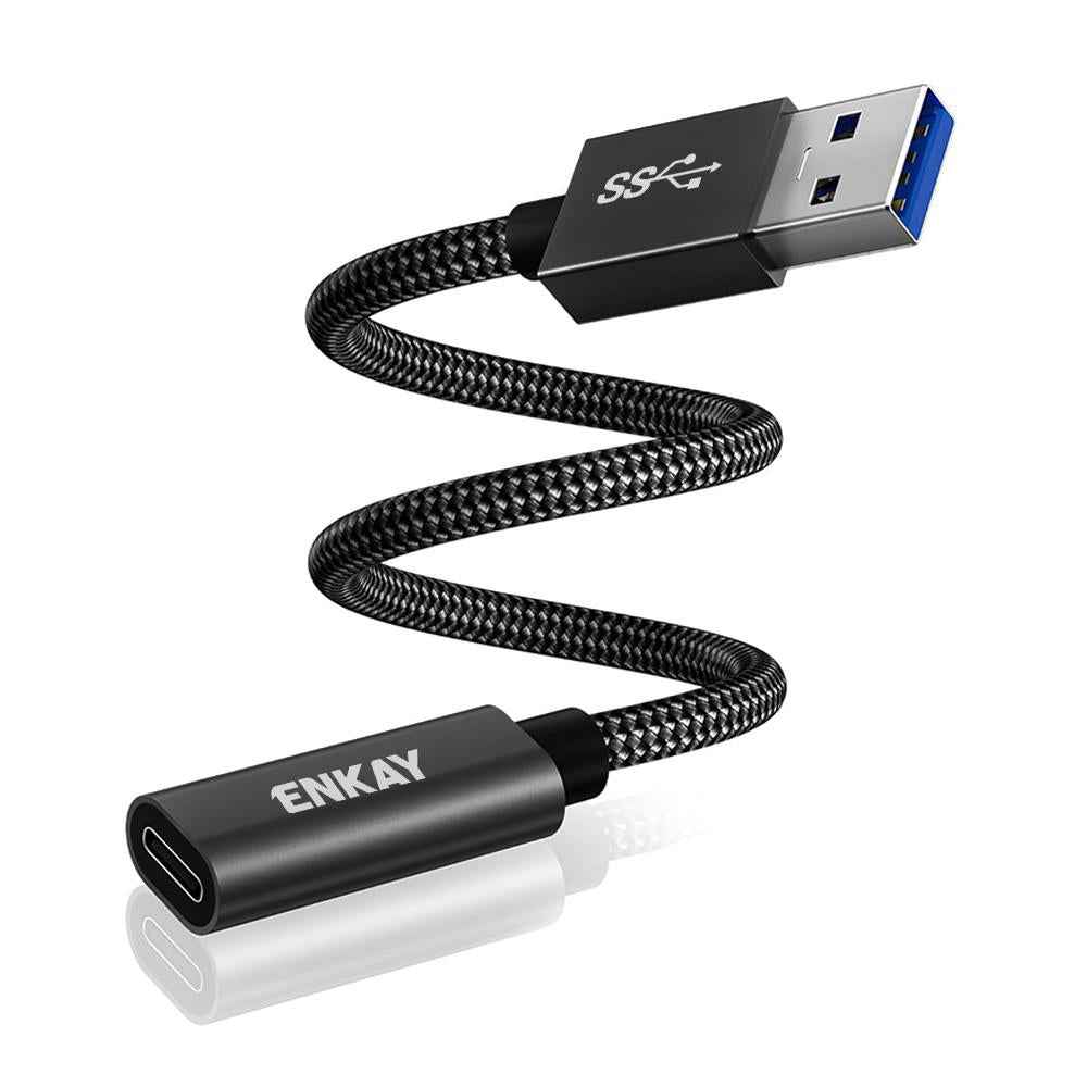 Uniqbuy For ENK-AT136 10Gbps Female Type-C to Male USB 3.2 A Data Adapter 60W Fast Charging Cable, Length:15cm