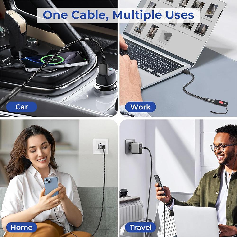 ENK-AT136 10Gbps Female Type-C to Male USB 3.2 A Data Adapter 60W Fast Charging Cable, Length:15cm