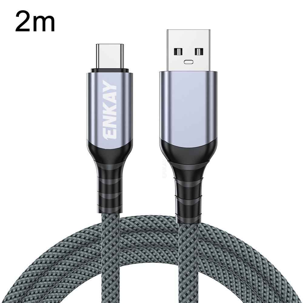 Uniqbuy For ENK-CB188 USB 3.2 to Type-C 60W Fast Charging Cable 10Gbps Super Speed Data Transfer, Length:2m