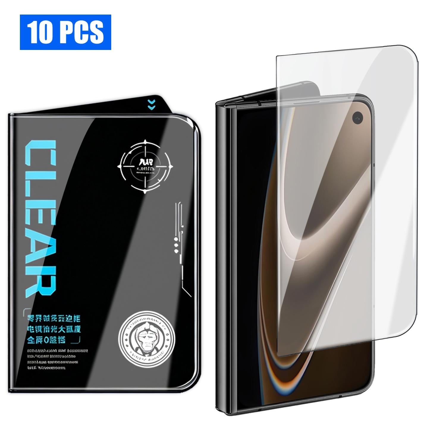 Compatible with iPhone Duo Outer Screen 10pcs AR Anti-Reflection 300CC Electroplated High-Alumina Screen-Printed HD Tempered Glass Film