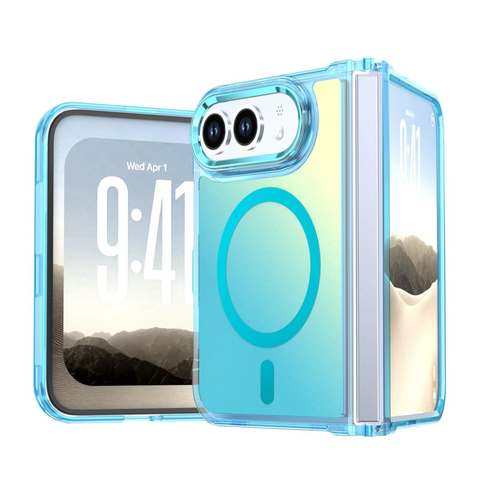 Compatible with iPhone Duo Bright Shadow Magnetic Discolor Phone Case - Green