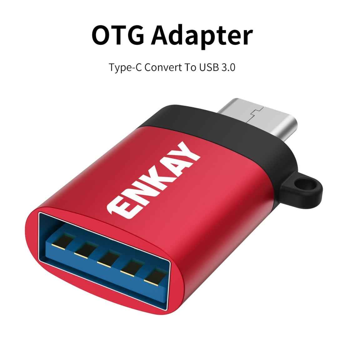 Uniqbuy For ENK-AT101 Aluminium Alloy USB-C / Type-C to USB 3.0 OTG Data Adapter Converter(Black)