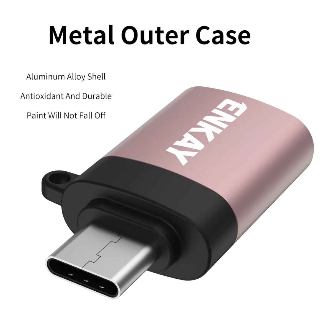 Uniqbuy For ENK-AT101 Aluminium Alloy USB-C / Type-C to USB 3.0 OTG Data Adapter Converter(Silver)