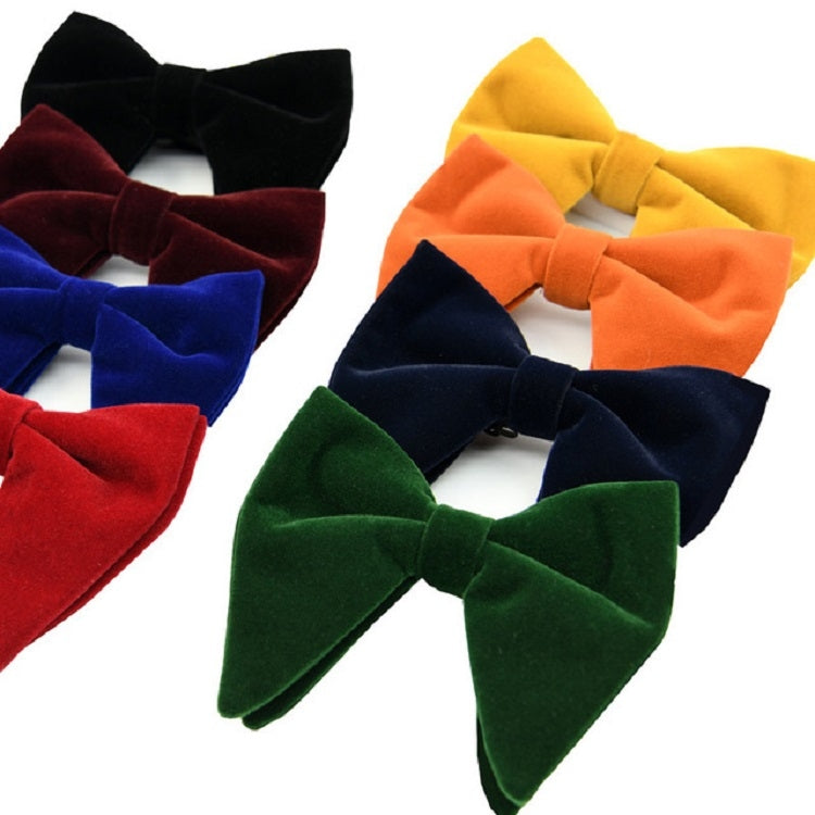 Men Velvet Double-layer Big Bow-knot Bow Tie Clothing Accessories(Navy)