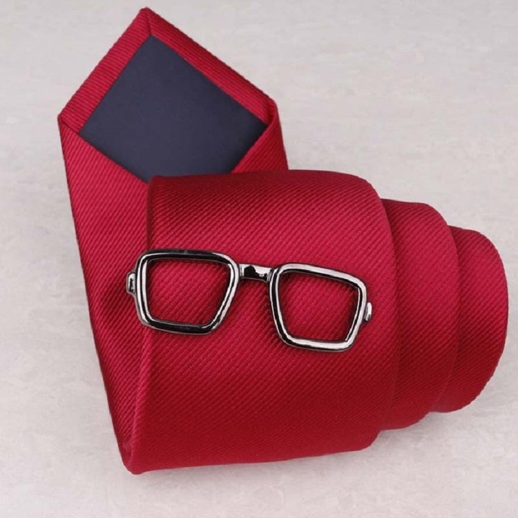 Copper Tie Clip Clothing Accessories, Style:Black Party Glasses