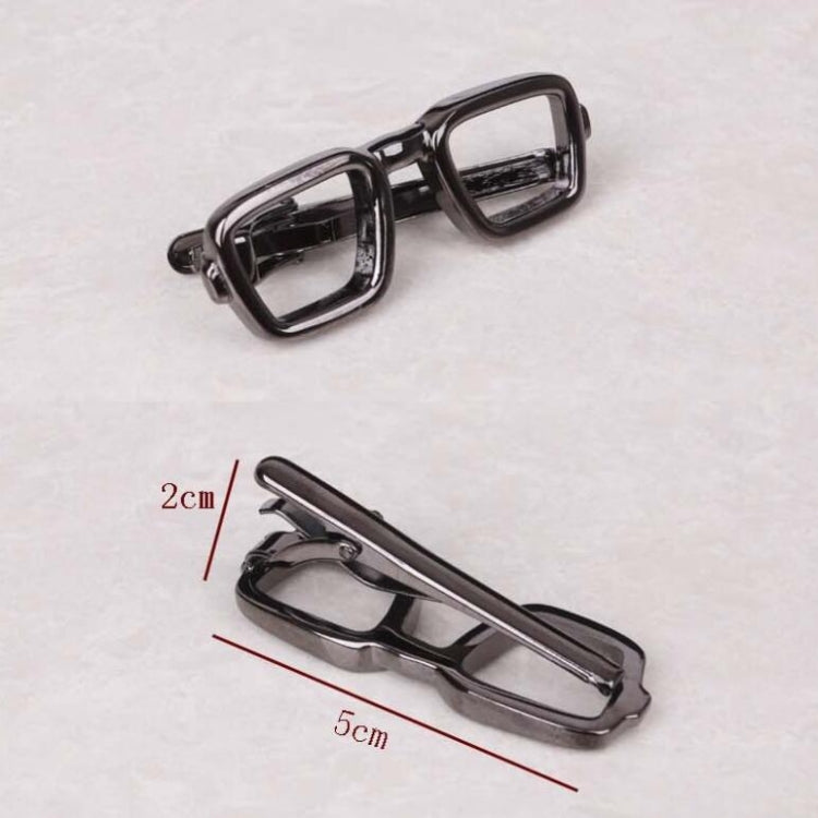 Copper Tie Clip Clothing Accessories, Style:Black Party Glasses