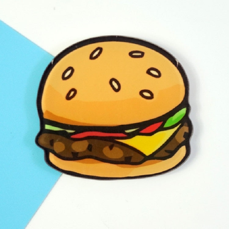 5 PCS Cartoon Food Soft Magnetic Message Board Blackboard Refrigerator Magnet(Burger)