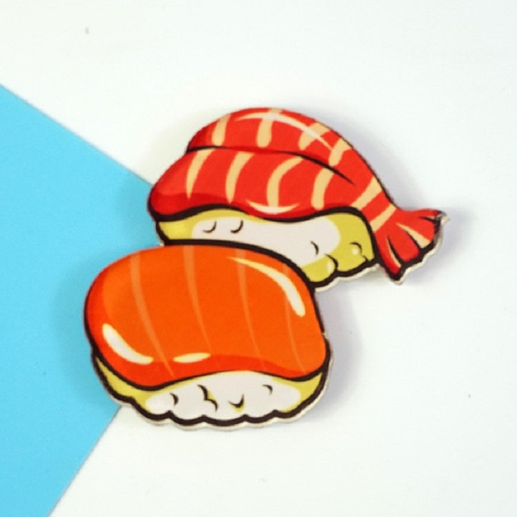 5 PCS Cartoon Food Soft Magnetic Message Board Blackboard Refrigerator Magnet(Salmon)