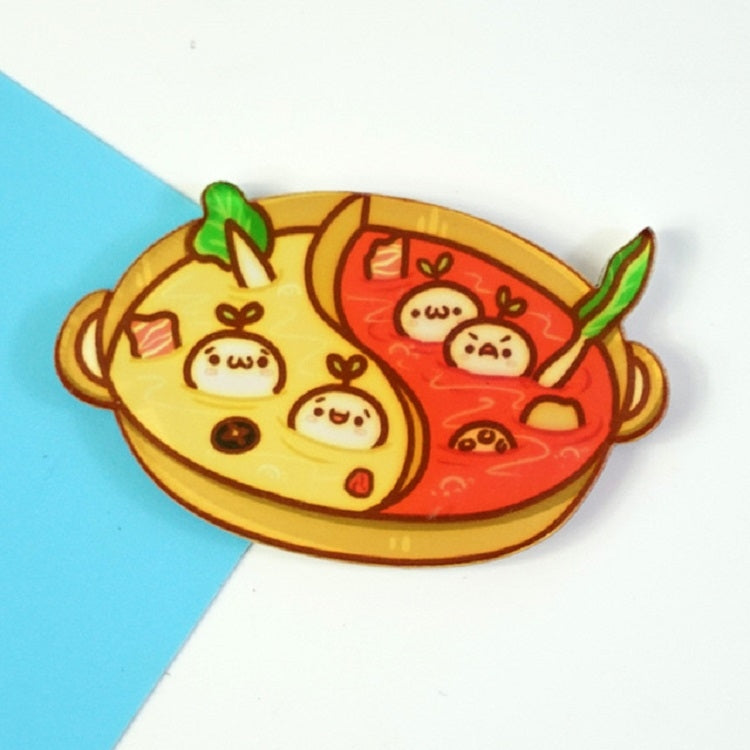 5 PCS Cartoon Food Soft Magnetic Message Board Blackboard Refrigerator Magnet(Hot Pot)