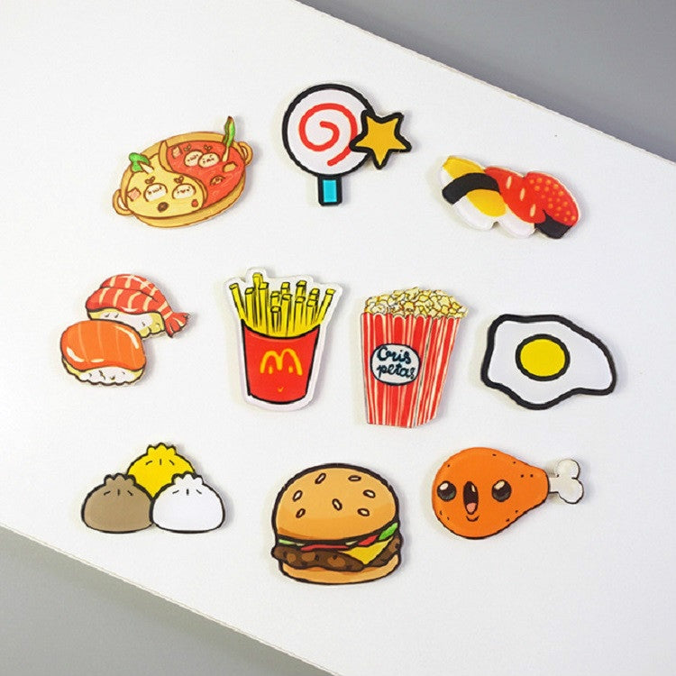 5 PCS Cartoon Food Soft Magnetic Message Board Blackboard Refrigerator Magnet(Hot Pot)