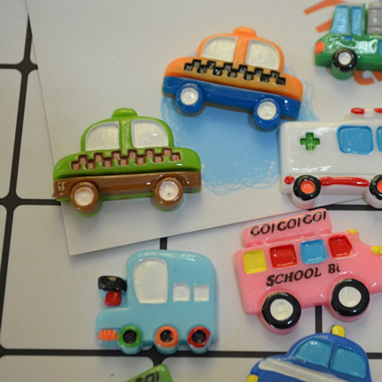 10 PCS Resin DIY Simulation Car Fridge Magnet Home Decoration(Ambulance)