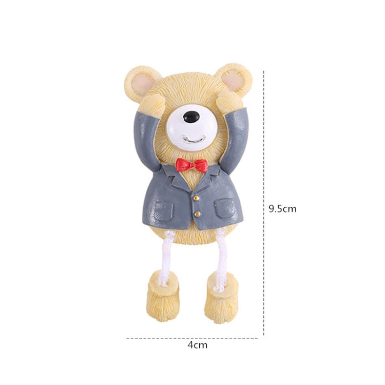 Cartoon Bear Stereo Refrigerator Magnetic Fridge Magnet, Style Random Delivery