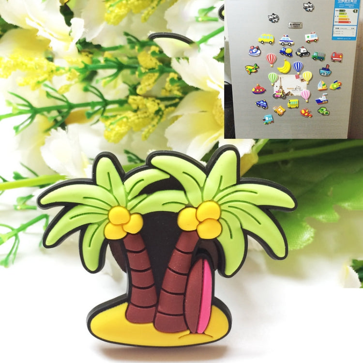 10 PCS Home Fridge Magnets Decorative Message Stickers Children Whiteboard Stickers(Coconut Tree)