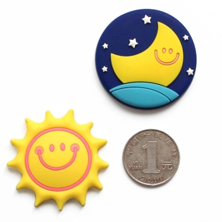 10 PCS Home Fridge Magnets Decorative Message Stickers Children Whiteboard Stickers(Yellow Sun)