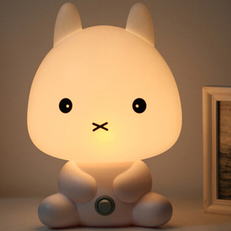 Baby Bedroom Lamps Night Light Cartoon Pets Pvc Plastic Sleep Led Kid Lamp Bulb panda(EU)