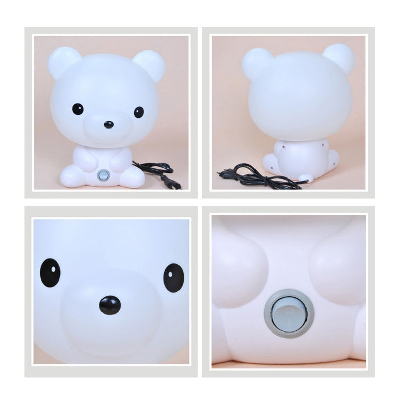 Baby Bedroom Lamps Night Light Cartoon Pets Pvc Plastic Sleep Led Kid Lamp Bulb bear(EU)