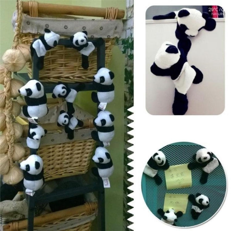 Plush Cartoon Panda Refrigerator Stick Stereo Soft Magnetic Stickers