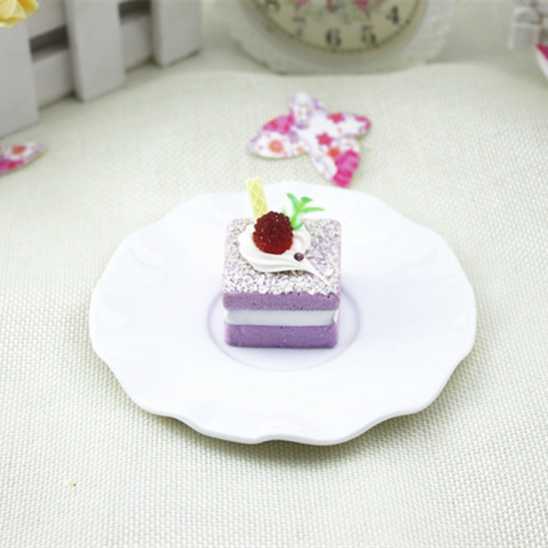 Square Creamy Cake Kids Kitchen Toys Similation Bakery Cute Cake Photography Food Props, Random Color Delivery