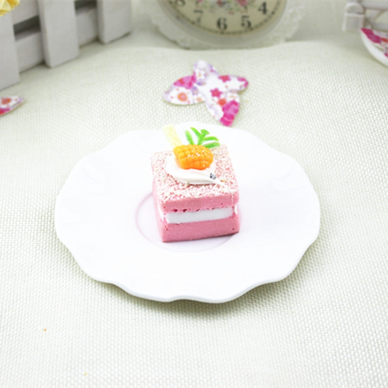 Square Creamy Cake Kids Kitchen Toys Similation Bakery Cute Cake Photography Food Props, Random Color Delivery