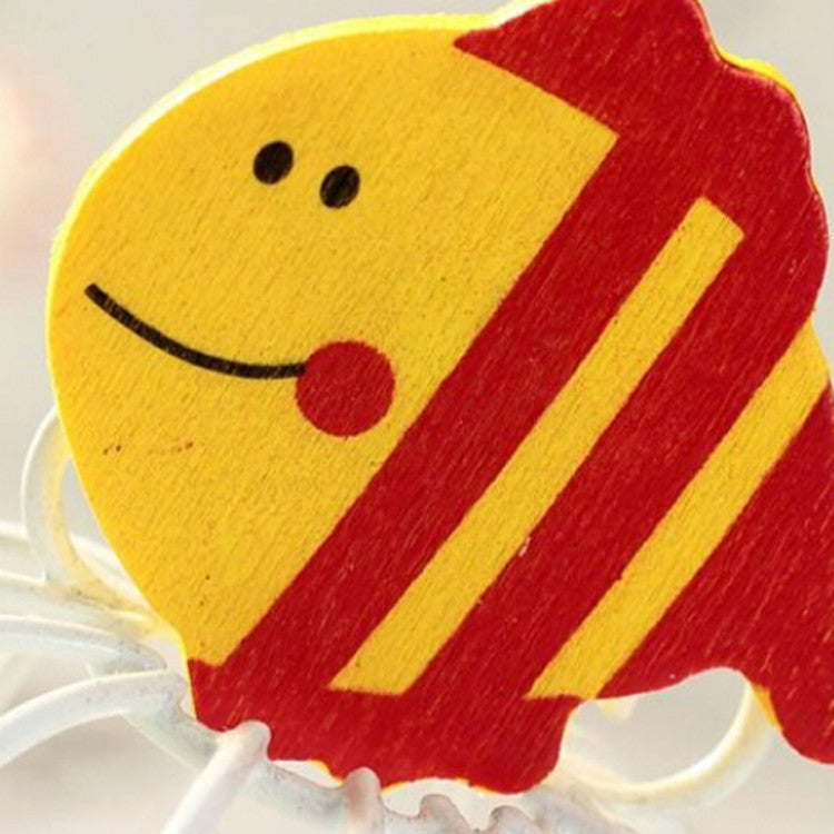 20 PCS Cartoon Wooden Magnetic Refrigerator Stickers, Style Random Delivery