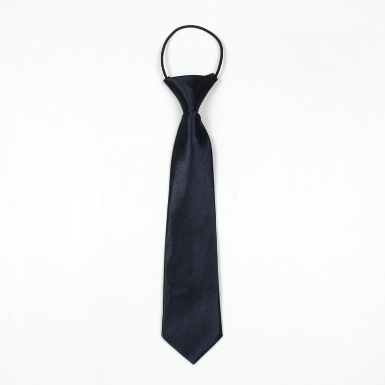 Solid Color Casual Rubber Band Lazy Tie for Children(Black)