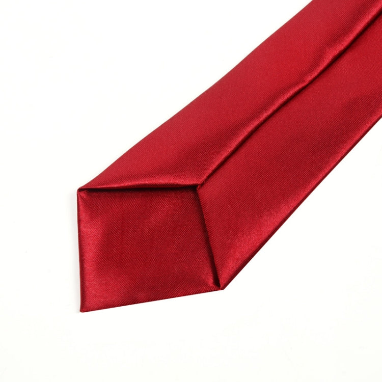 Solid Color Casual Rubber Band Lazy Tie for Children(Wine red)